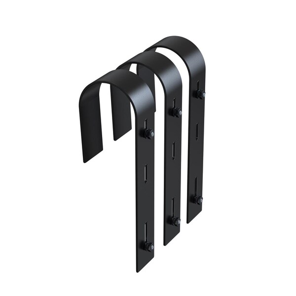 Lawnitator 1.97 x 3.94 x 10.7 in. Handrail Bracket - Black, 3PK LA3082259 - main
